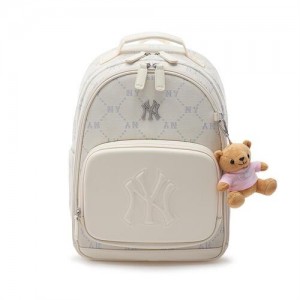 MLB Dia Monogram School Bag Accessories White | USA_MLB50774