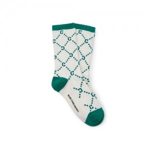 MLB Dia Monogram Skate Socks Accessories Green | USA_MLB26847