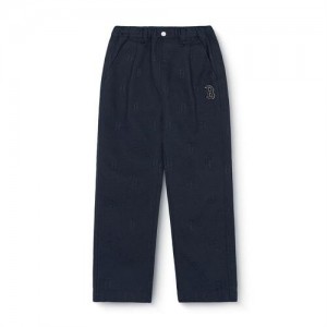 MLB Dia Monogram Woven Pants Bottoms Black | USA_MLB24401