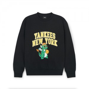 MLB Dragon Sweatshirt Tops Black | USA_MLB63851