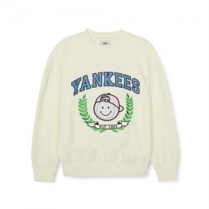 MLB Greenplay Sweatshirt Tops Beige | USA_MLB87760