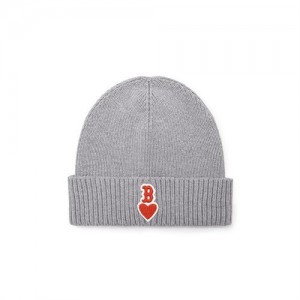 MLB Heart Beanie Cap Grey | USA_MLB13852