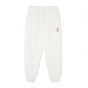 MLB Heart Logo Track Pants Bottoms White | USA_MLB98118