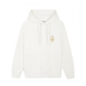 MLB Heart Overfit Hoodie MLB Heart White | USA_MLB73894