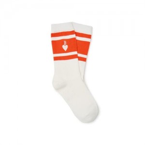 MLB Heart Skate Socks Accessories Orange | USA_MLB45730