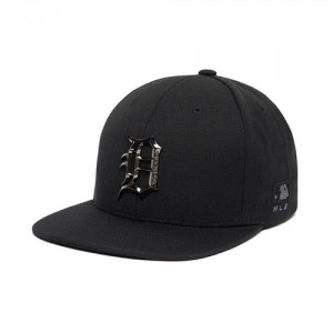 MLB Metal Logo Snapback Baseball Caps Black | USA_MLB69848