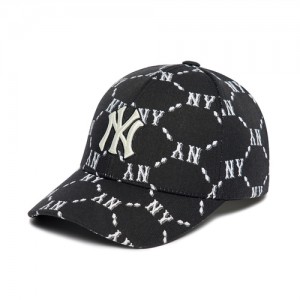 MLB Monogram Baseball Caps Black | USA_MLB43997