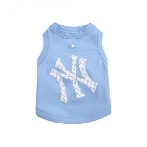 MLB Monogram Big Logo T Shirt Pet Blue | USA_MLB13463