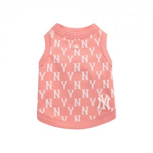 MLB Monogram T Shirt Pet Pink | USA_MLB57316