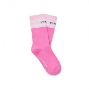 MLB Monotive Girl`s Skate Socks Accessories Pink | USA_MLB67402