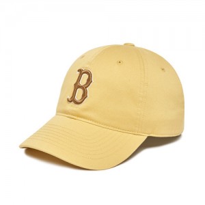 MLB N Cover Fit Slider Baseball Caps Yellow | USA_MLB91640