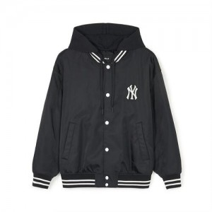 MLB Nylon Hood Varsity Outerwear Black | USA_MLB95860