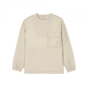 MLB Outdoor Woven Sweatshirt Tops Beige | USA_MLB20480