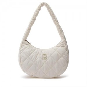 MLB Padding Quilted Hobo Bags White | USA_MLB43976