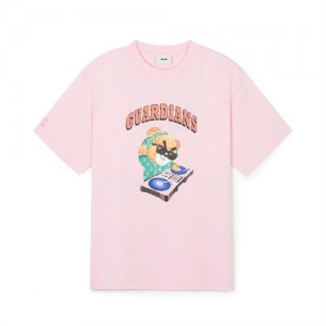 MLB Summer Mega Bear Overfit T Shirts Pink | USA_MLB93307