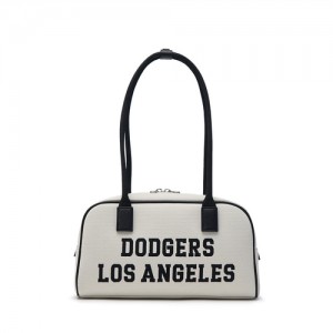 MLB Varsity Jacquard Canvas Square Tote Bags White | USA_MLB90856