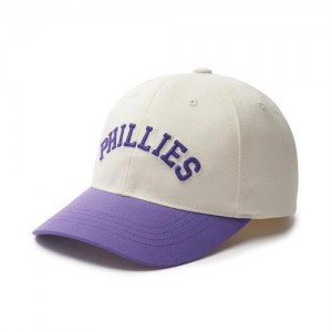 MLB Varsity Logo Cap White / Purple | USA_MLB62173