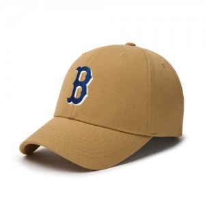 MLB Varsity Medium Logo Structured Baseball Caps Beige | USA_MLB42526