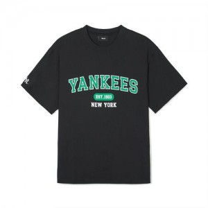 MLB Varsity Over Fit T Shirts Black | USA_MLB69310