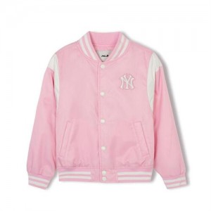 MLB Varsity Padding Jumper Outerwear Pink | USA_MLB61590