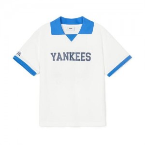 MLB Varsity Pique T-shirt Tops Blue | USA_MLB39540