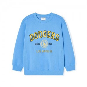 MLB Varsity Sweatshirt Tops Blue | USA_MLB84311