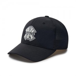 MLB Varsity Trucker Cap Black | USA_MLB68733