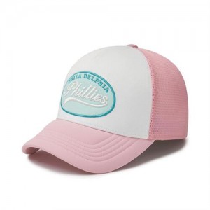 MLB Varsity Wappen Baseball Caps White / Pink | USA_MLB35643