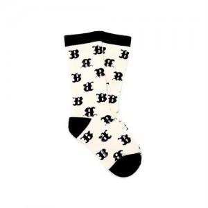 MLB Winter Monogram Board Socks Accessories White | USA_MLB78994