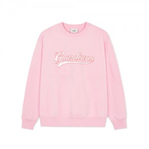 MLB Women Varsity Overfit Sweatshirts Pink | USA_MLB74143