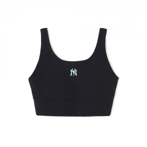 MLB Women`s Basic Luxleisure Small Logo Luxleisure Crop Top T Shirts Black | USA_MLB26151