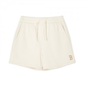 MLB Women`s Basic Small Logo 5in Shorts Bottoms White | USA_MLB47549