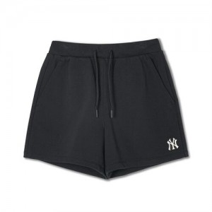 MLB Women`s Basic Small Logo 5in Shorts Bottoms Black | USA_MLB82095