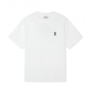 MLB Women`s Basic Small Logo Over Fit T Shirts White | USA_MLB74584