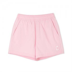 MLB Women`s Sportive Varsity 4in Woven Shorts Bottoms Pink | USA_MLB82610