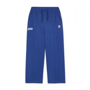 MLB Women`s Varsity Pintuck Wide Pants Bottoms Blue | USA_MLB94729