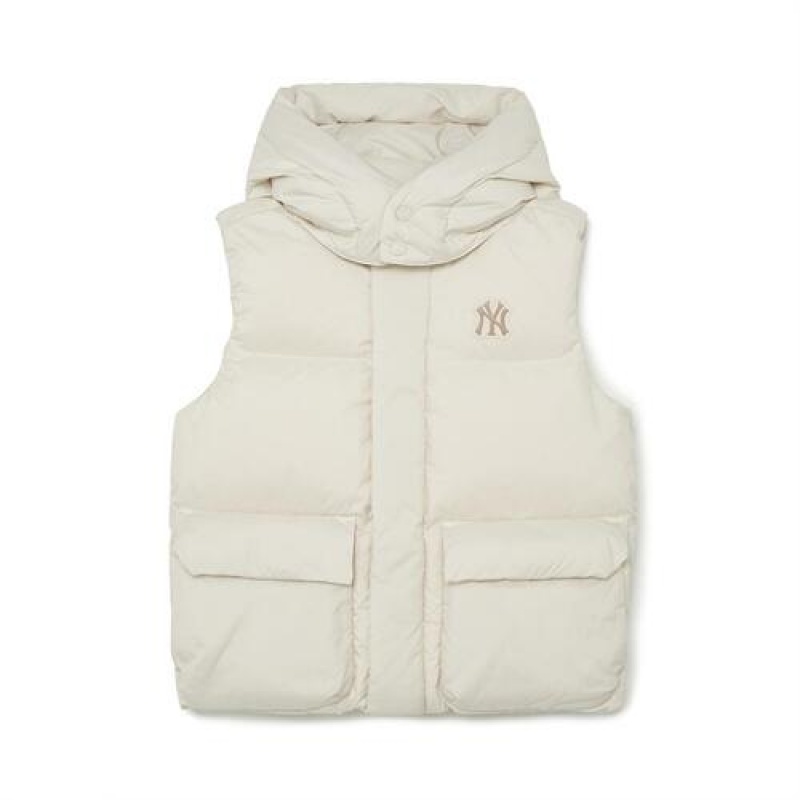 MLB Air Daily Down Vest Outerwear White | USA_MLB13832