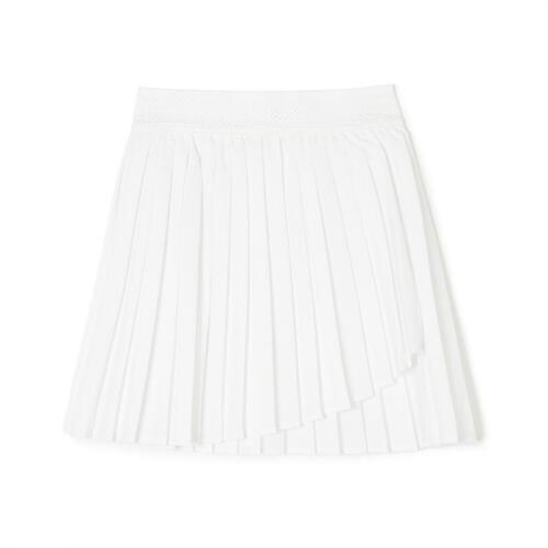 MLB Athleisure Pleats Wrap Skirt Bottoms White | USA_MLB81491