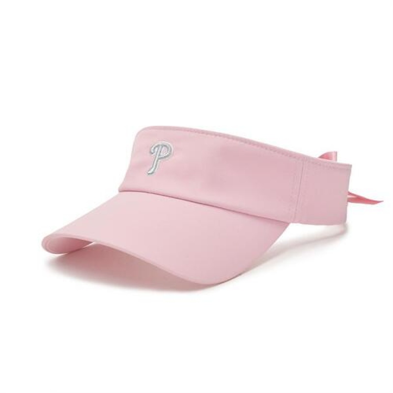 MLB Athleisure Ribbon Sunvisor Cap Pink | USA_MLB98109