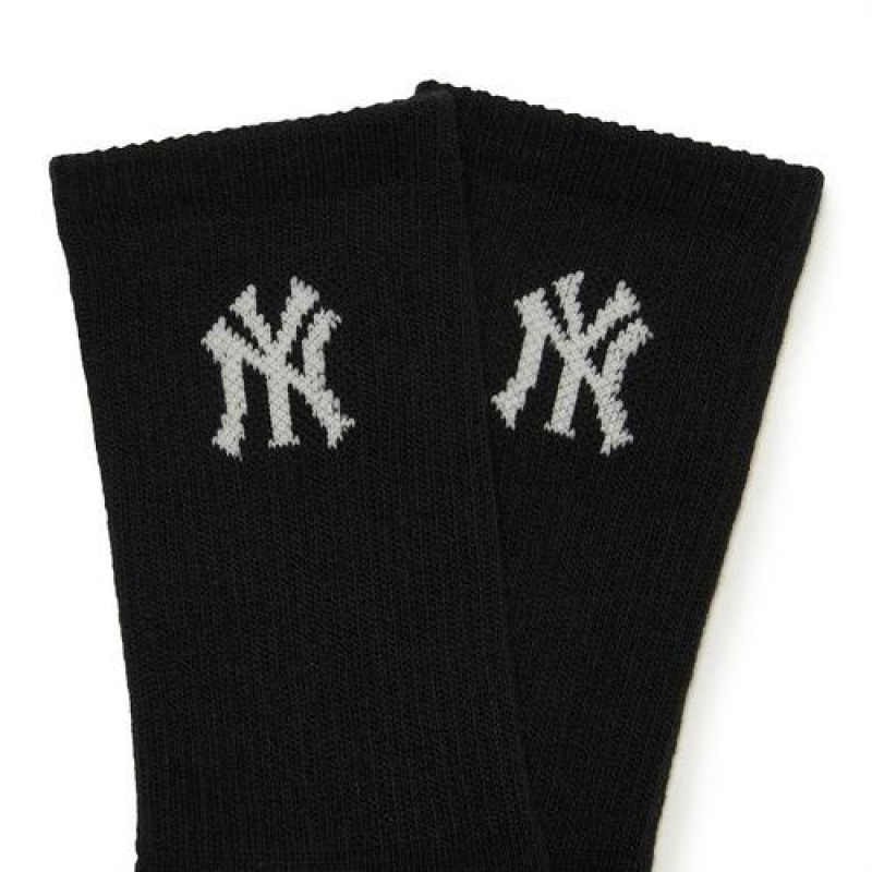 MLB Basic 3ea Socks Accessories Black | USA_MLB66623