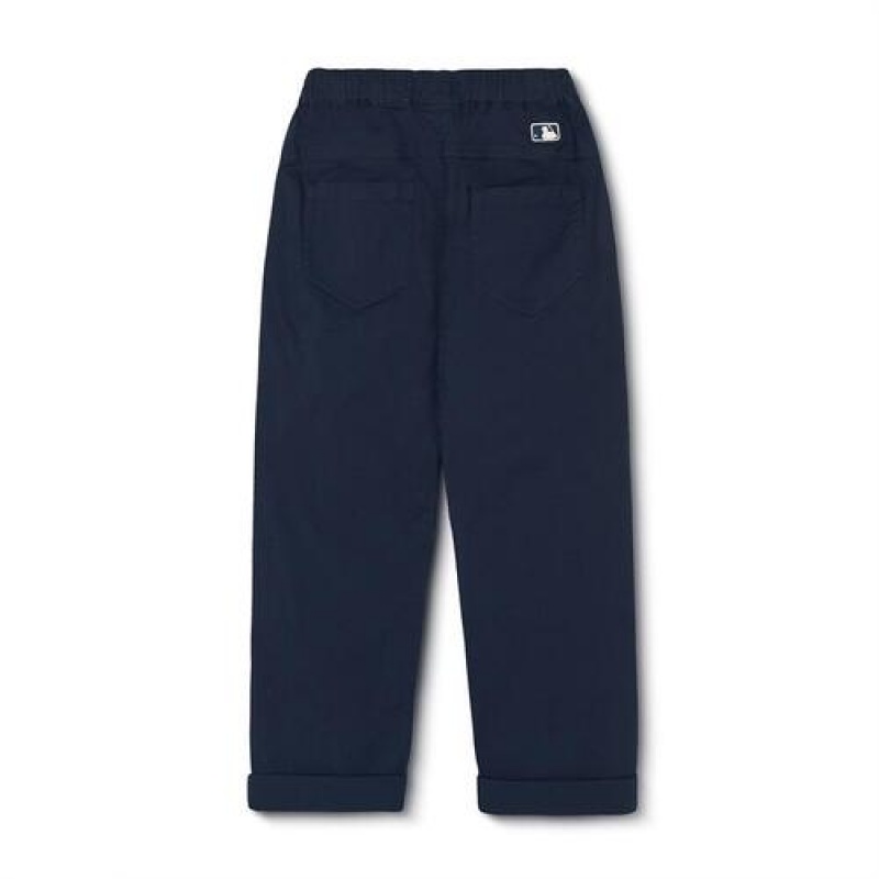 MLB Basic Baggy Woven Pants Bottoms Black | USA_MLB25428