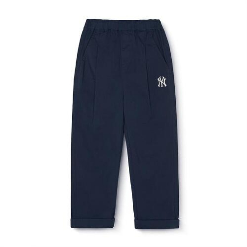 MLB Basic Baggy Woven Pants Bottoms Black | USA_MLB25428