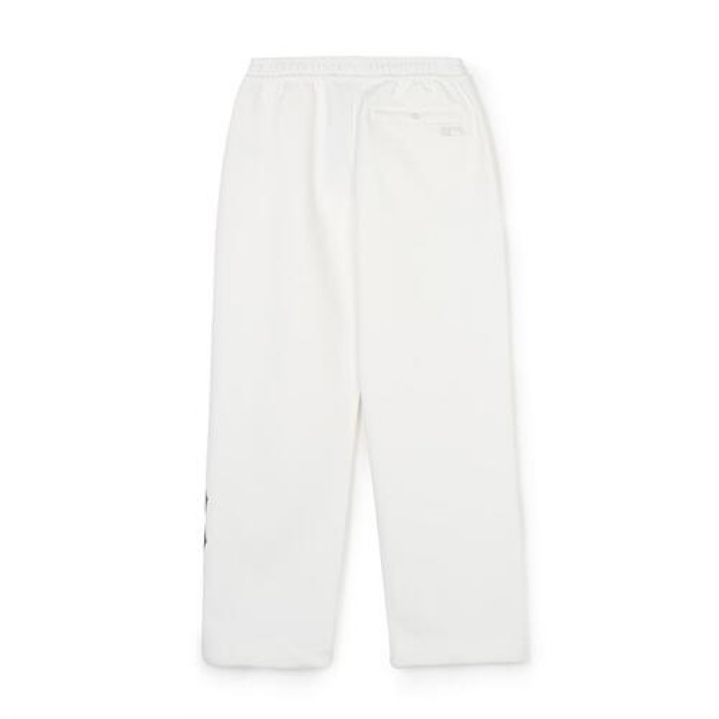 MLB Basic Big Logo 2way Track Pants Bottoms White | USA_MLB55316