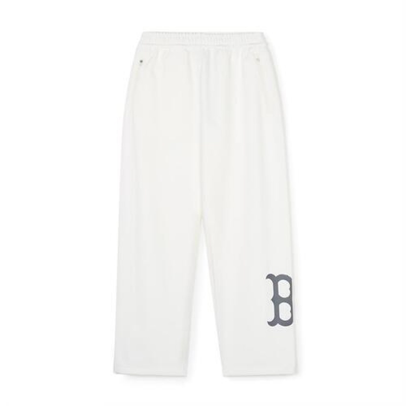 MLB Basic Big Logo 2way Track Pants Bottoms White | USA_MLB55316