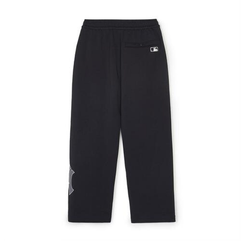 MLB Basic Big Logo 2way Track Pants Bottoms Black | USA_MLB62456