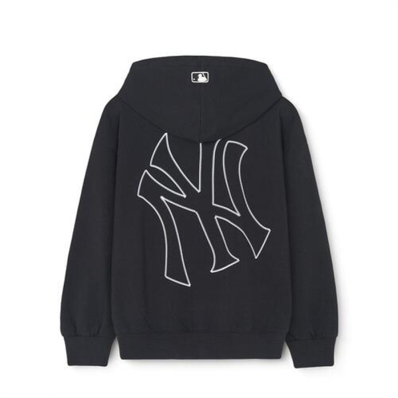 MLB Basic Big Logo Hoodie Tops Black | USA_MLB67153