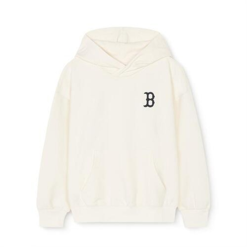 MLB Basic Big Logo Hoodie Tops White | USA_MLB74745