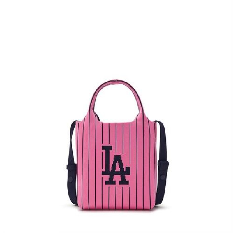 MLB Basic Big Logo Knit Crossbody Bags Pink | USA_MLB48663