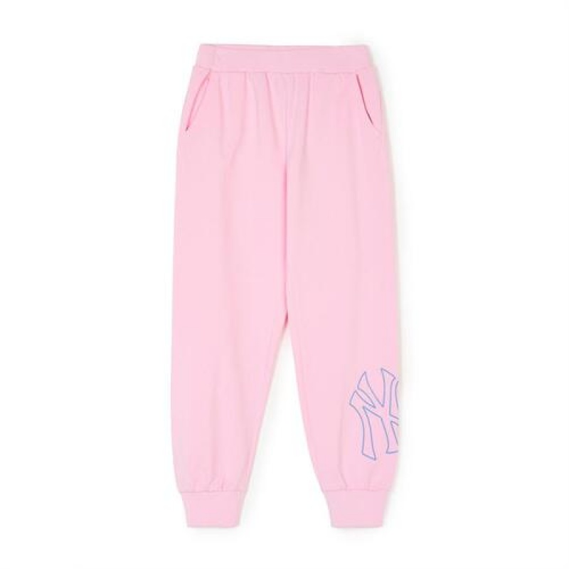 MLB Basic Big Logo Pants Bottoms Pink | USA_MLB19465