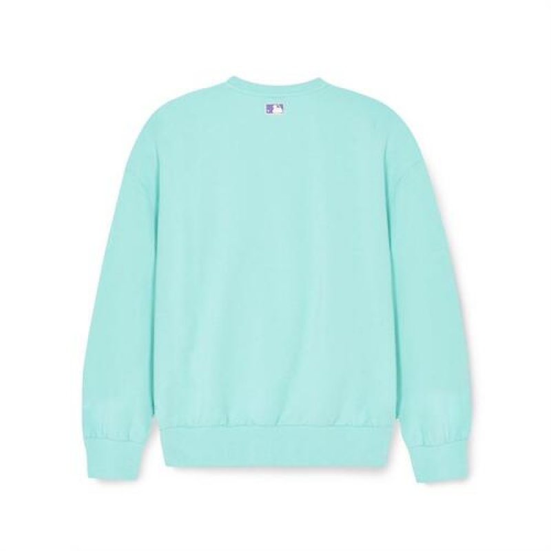 MLB Basic Big Logo Sweatshirt Tops Light Blue | USA_MLB49410